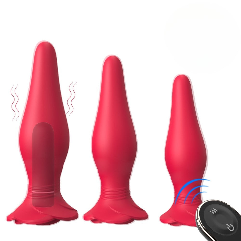 Frenzier Rose Vibrating Anal Plug Set