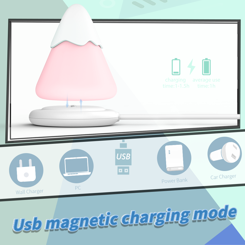 Snow Mountain Suction Vibrator with Night Light