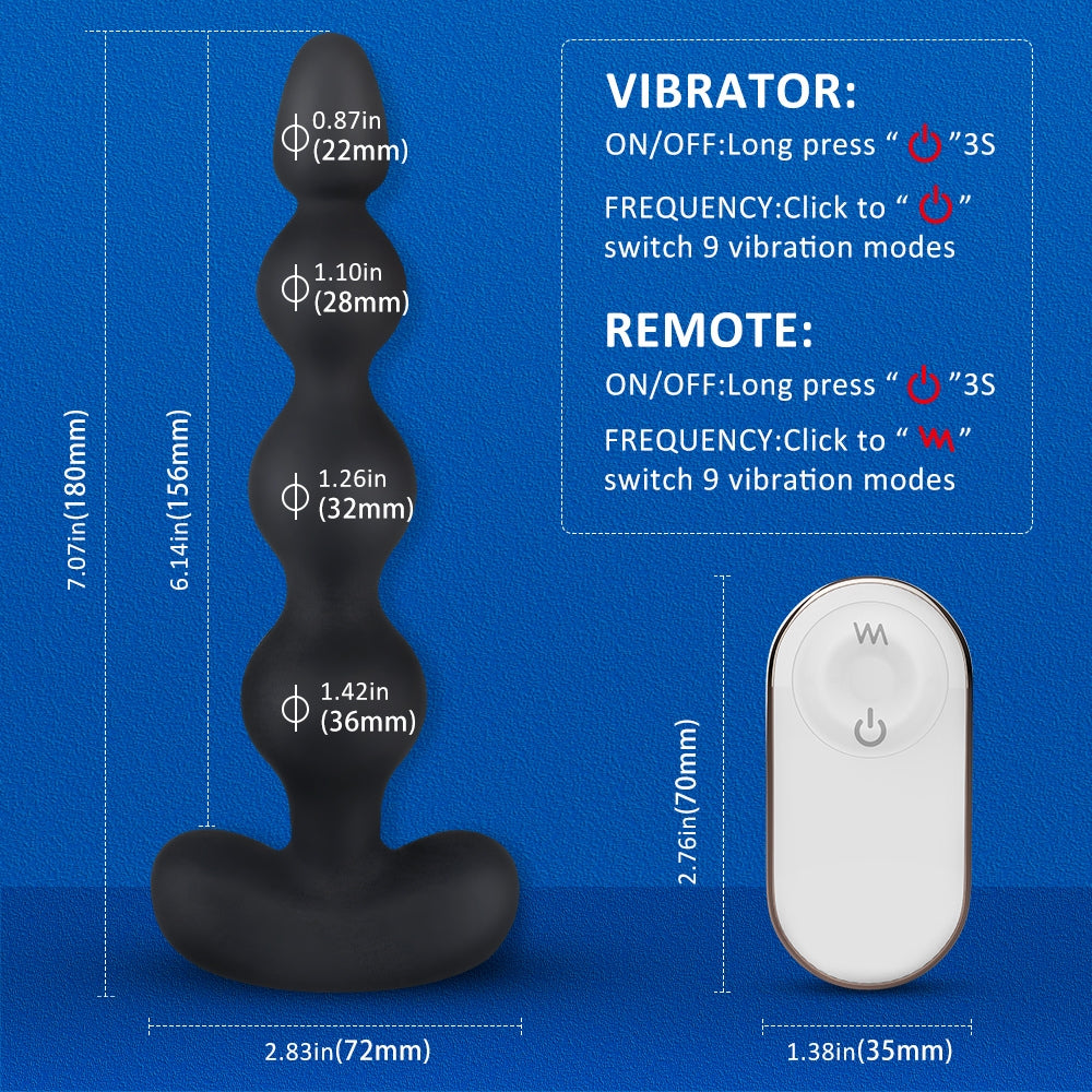 Andrew Beaded Vibrating Anal Plug