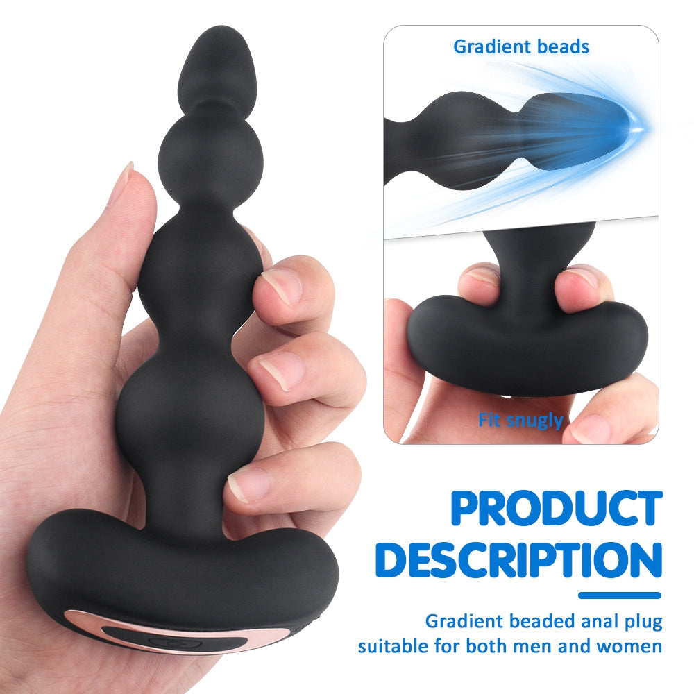 Andrew Beaded Vibrating Anal Plug