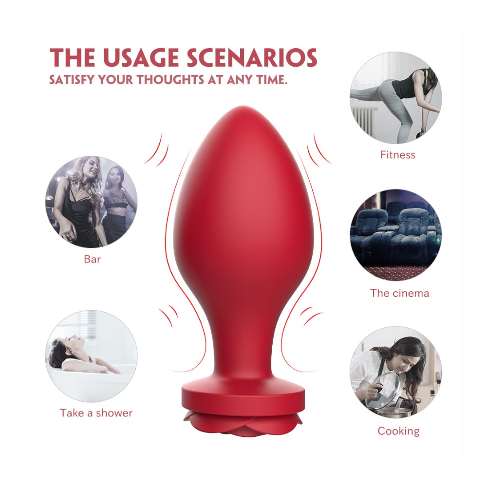 Rose Silicone Anal Plug Set