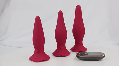Frenzier Rose Vibrating Anal Plug Set